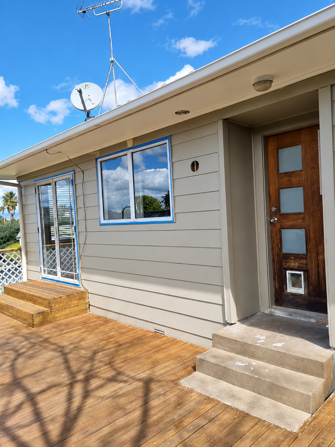 Residential exterior after site work